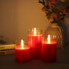 3PCS Flickering Flameless Candle Lights Kit with Controller Dynamic& Constant Bright Lighting