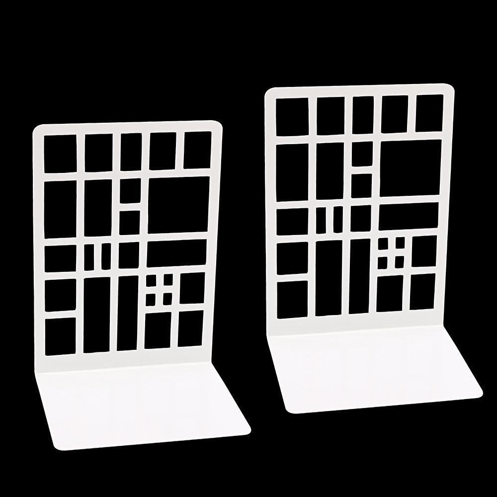 2Pcs Decorative Book Ends Metal Bookcase Railing New Book Divider Office Home