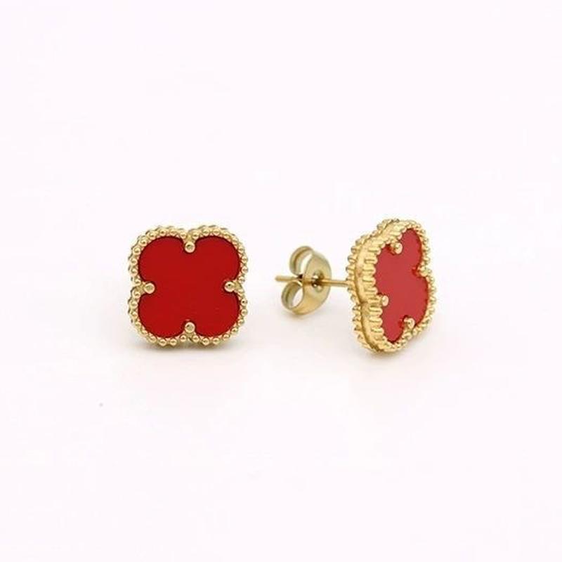 High-Grade Titanium Steel Four-Leaf Clover Earrings Non-Colour Loss Fashion Earrings Women's Earrings
