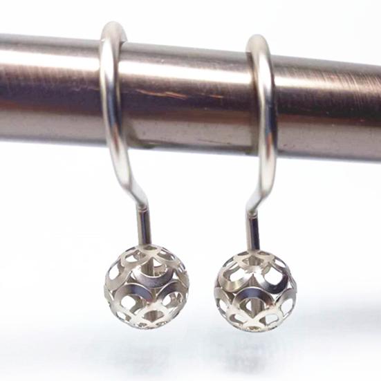 Экологичные прочные подвесные многоразовые крючки для штор для ванной комнаты, аксессуары для ванной комнаты, крючок для занавески для душа