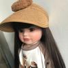 Кукла Reborn Baby Brown с длинными волосами для девочек, игрушка может стоять 55 см, полностью силиконовое тело, реалистичная принцесса для малышей Bebe