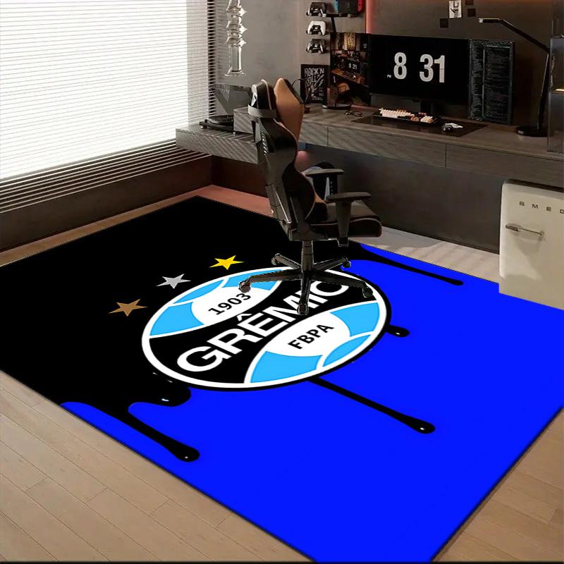 Gre-mio Football Badge Printed Office Carpet Chair Cushion Entryway Rug, Rugs for Living Room, Bedroom Christmas gifts