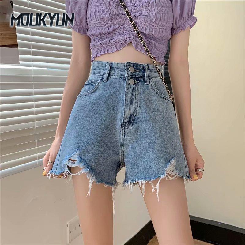 Женские джинсовые шорты летние корейские модные свободные повседневные узкие короткие джинсы с высокой талией Y2K