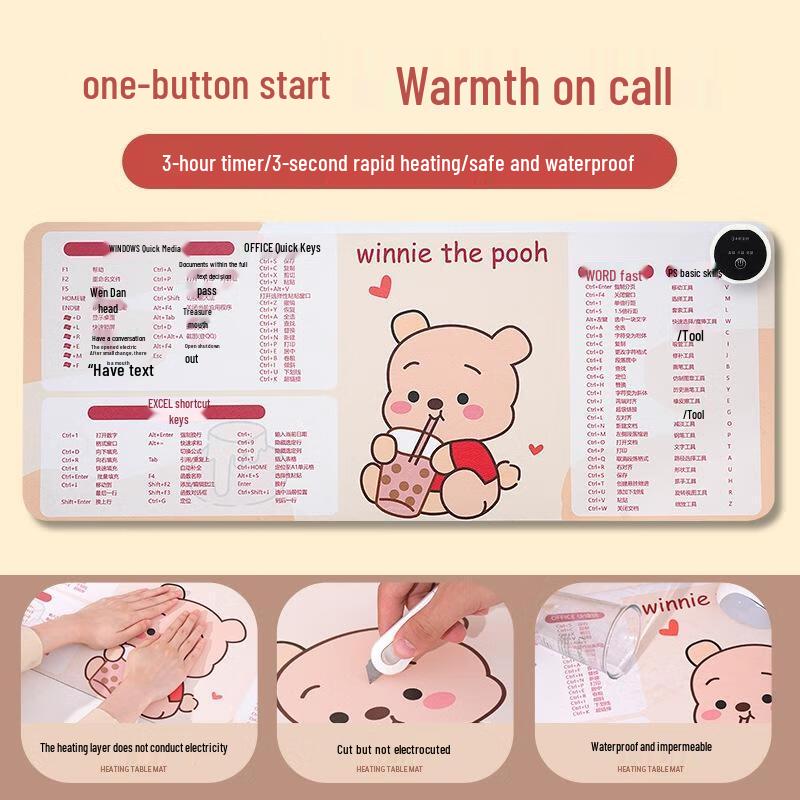 JINGRUIXIANG Space Bear Heated Desk Pad