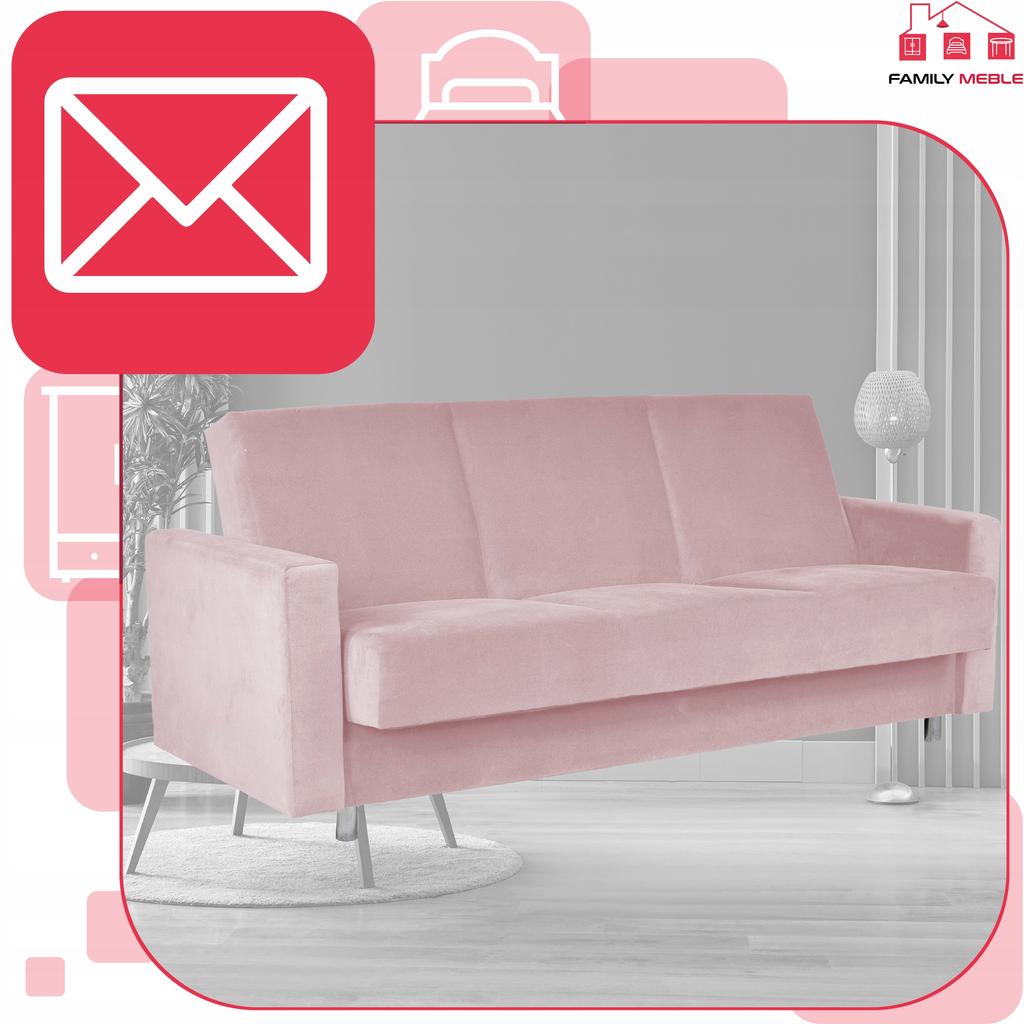Sofa Sofa Alicja Sofa Bed Bonell Bed Family Furniture Pink