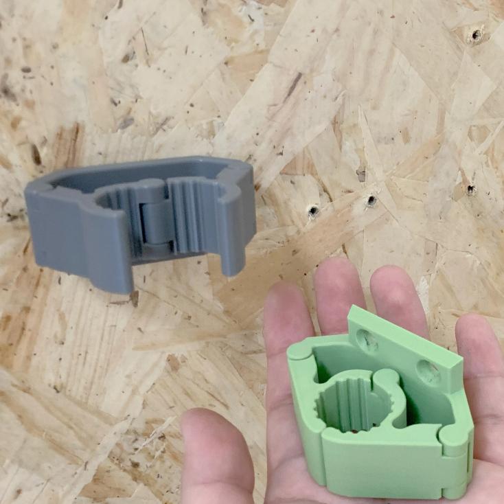 Waterproof 3D Print Mop Broom Organizer Wall Mount Pipe Hook Hanging Rack Household Storage Accessory For Balcony Bathroom