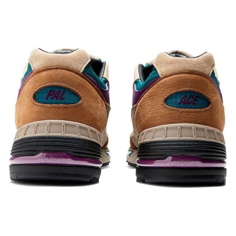 Palace x New Balance 991 Сделано в Англии Таос Тоуп Виноград Мужские Кроссовки Бирюзовый Черный Виноградный Сок M991PAL