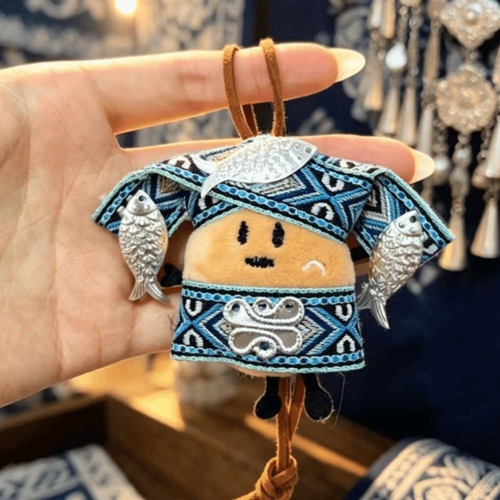 Ethnic Style Plush Potato Keychain Creative Plush Backpack Ornament Creative Gifts