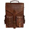 Goat Leather Backpack Bag Laptop Rucksack Vintage Brown Men Genuine S Travel Bag