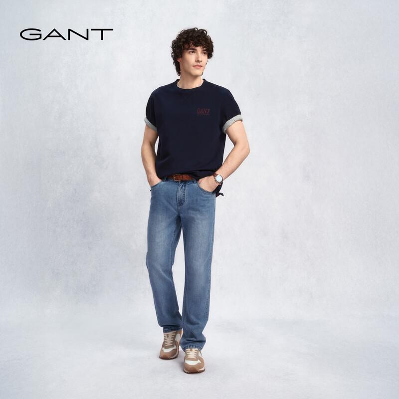 Мужские прямые джинсы GANT Wild Denim из хлопка и льна