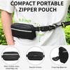 Hands Free Dog Leash with Zipper Pouch, Retractable Bungee Waist Leash with Dual Padded Handles & Waist Belt Fanny Pack for Medium & Large Dog