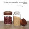 Screw Airtight Seal Tea Coffee Beans Containers Clear Glass Sealed Glass Jar Home Storage