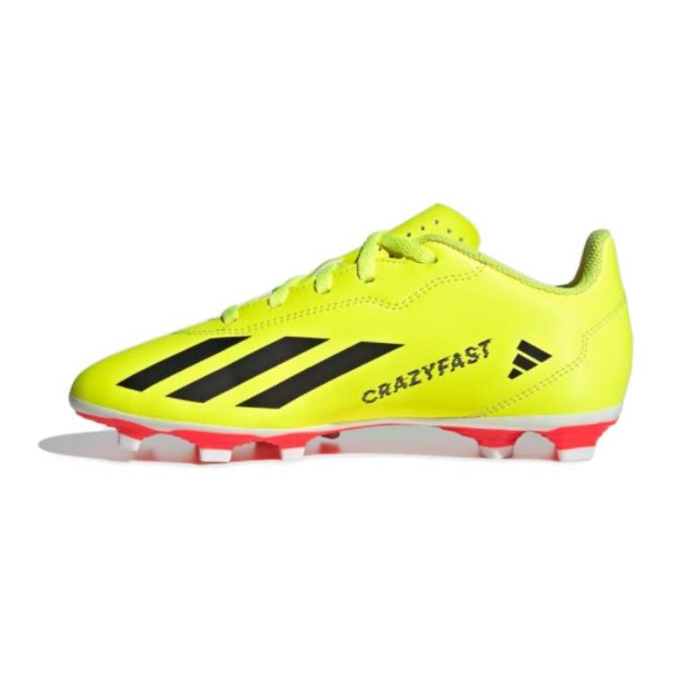 adidas X Crazyfast.4 CLUB FXG Устойчивые к истиранию Низкие детские футбольные бутсы Желто-черные Детские IF0717