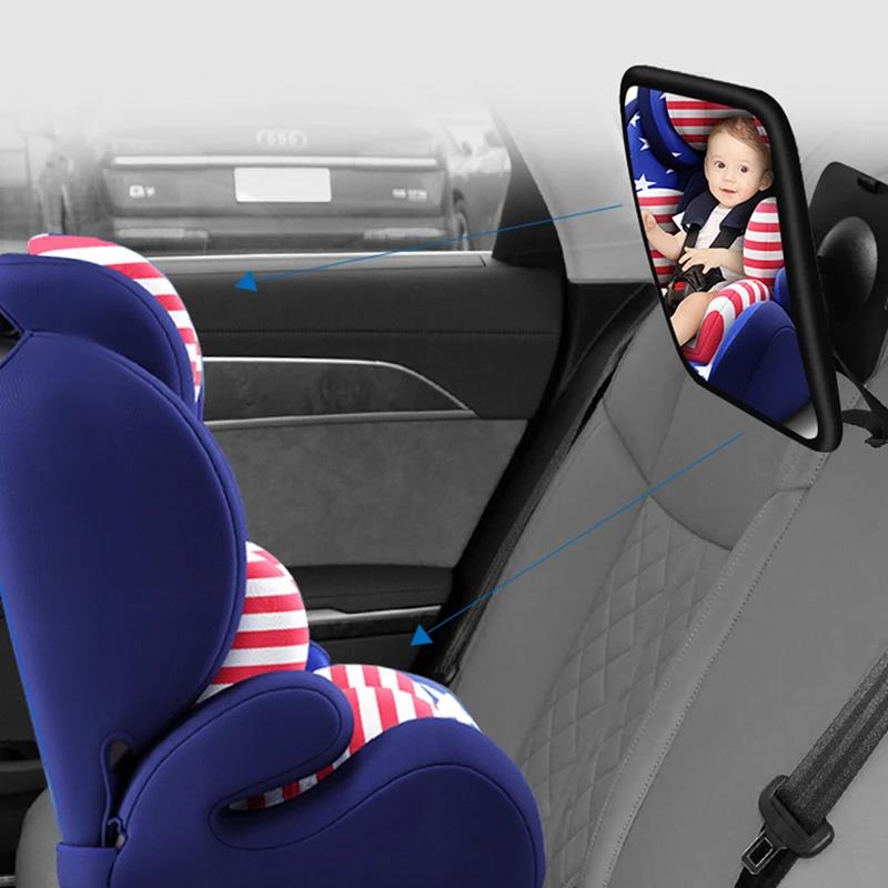 SEAMETAL Car Baby Mirror Adjustable Wide Angle Car Rear Seat Baby/Child Safety Mirror Monitor Rotatable Interior Rearview Mirror Interior Mirrors6