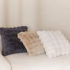 Soft Fur Cushion Cover 45*45cm Cozy Plush Decorative Pillow Cover for Living Room Sofa Decor Pillowcase White Grey Cushion Case