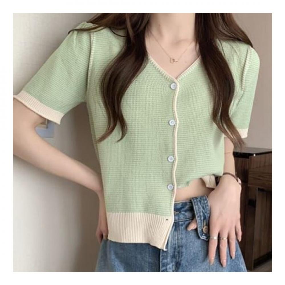 NaVaVa Women LoVely Pastel V Neck Knit Cardigan Nk2012