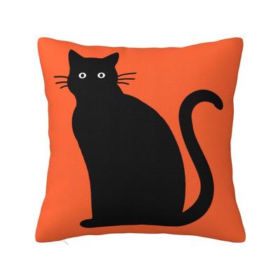 Cute Black Cat Luxury Throw Pillow Cover Home Decor Car Cushion