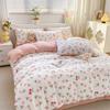 Пододеяльник комплект из 3 предметов 100% хлопка комплект постельного белья модный цветочный пододеяльник наволочка корейский стиль Ins одеяло чехлы (НЕТ ЛИСТА)