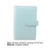 6-Ring Multi-pockets Loose-Leaf Binder Cover Faux Leather Planner Diary Loose-Leaf Notebook Cover School Supplies