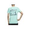 Adidas Neo Round Neck Comfortable Soft Breathable Short Sleeve T-Shirt Men Tops Mint-Green FP7353
