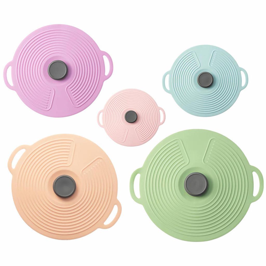 Universal Silicone Fresh-keeping Cover Anti Overflow Sealed Pot Cover Reusable Anti Splatter Pan Lid Kitchen Tableware Accessories