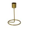 European Metal Crafts Candle Stand with Round Base Golden Taper Candle Holder Candlestick for Home Centerpieces Decors