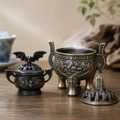 Китайский стиль Кадильница Сплав Треножник Печь Новый Держатель для благовоний Домашний Декор