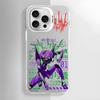 Чехол для телефона Anime E-Evangelion Eva-01 для iPhone 16 15 14 13 12 11 Pro Max Белый Матовый Лазерный Металлик Аврора Funda