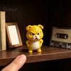Fun Novelty Desk Items Little Yellow Dog Ornament, 3D Printed Durable PLA Cute Cartoon Figurine Figurine, Funny Arrogant Statue for Home Office Shelf
