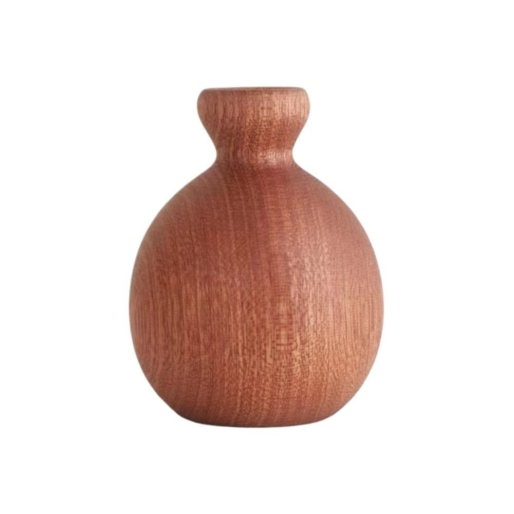 Minimalism Flowerpot Floral Arrangement Tabletop Decor Simple Wooden Vase Home Decor