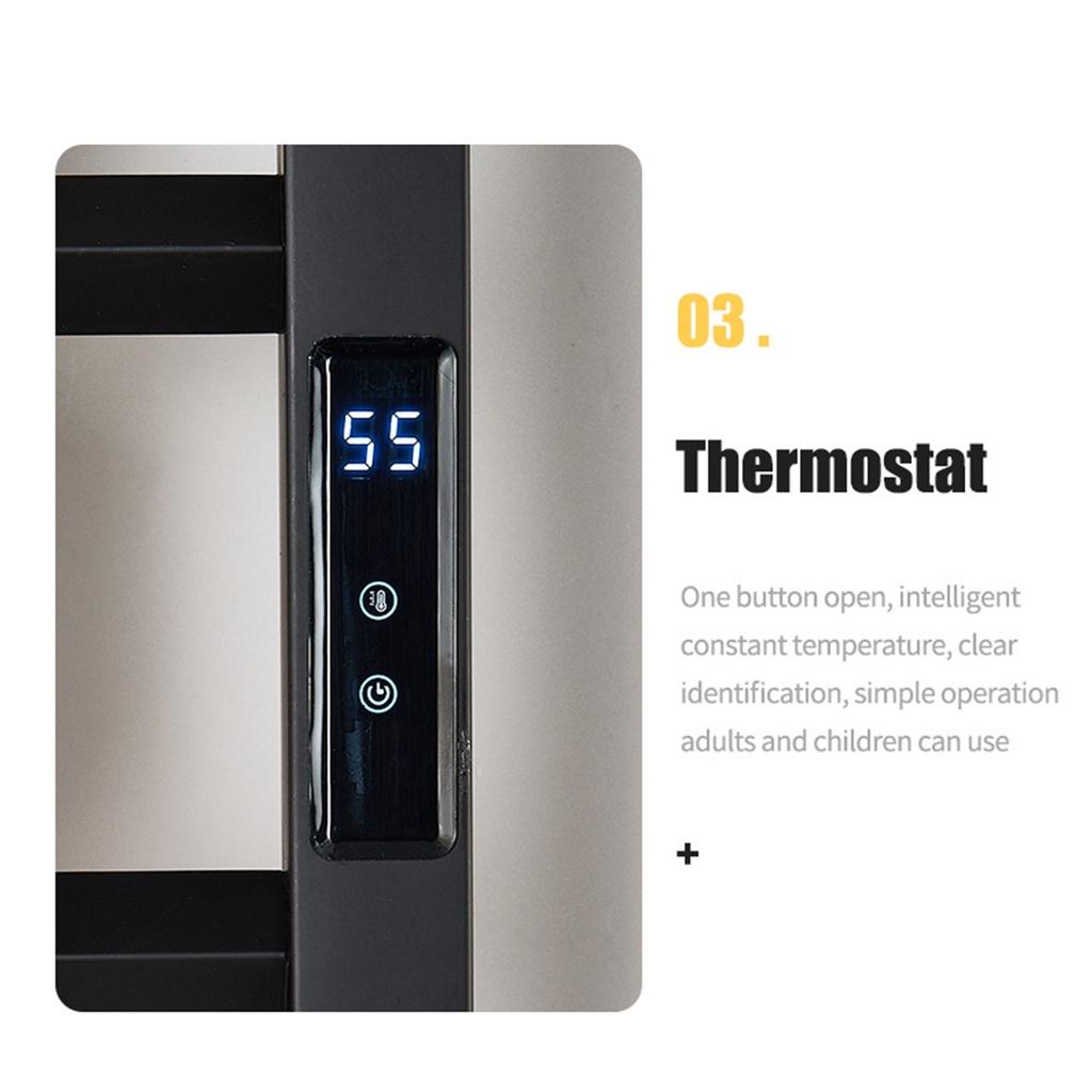 80 Вт водонепроницаемая электрическая вешалка для полотенец для ванной комнаты IPX5, 45 ° ~ 70 ℃, нержавеющая сталь 304, контроль температуры и времени, умный дом, полотенцесушитель