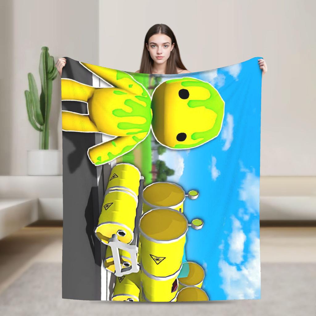 Wobbly Life Sandbox Game Fashion Blanket Cartoon Funny Flannel Novelty Warm Throw Fashion Blankets for Coverlet Decoration Outdoor