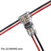 1/5Pcs Low Voltage Electrical Cable Crimp T Type Terminal Clamp  For for AWG 24-18 Wires Wiring