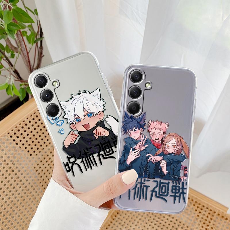 Мягкий прозрачный силиконовый чехол с рисунком аниме для Samsung A55 M35 S24 Xiaomi Redmi Note 13 Poco C65 iPhone Camera Противоударный защитный чехол