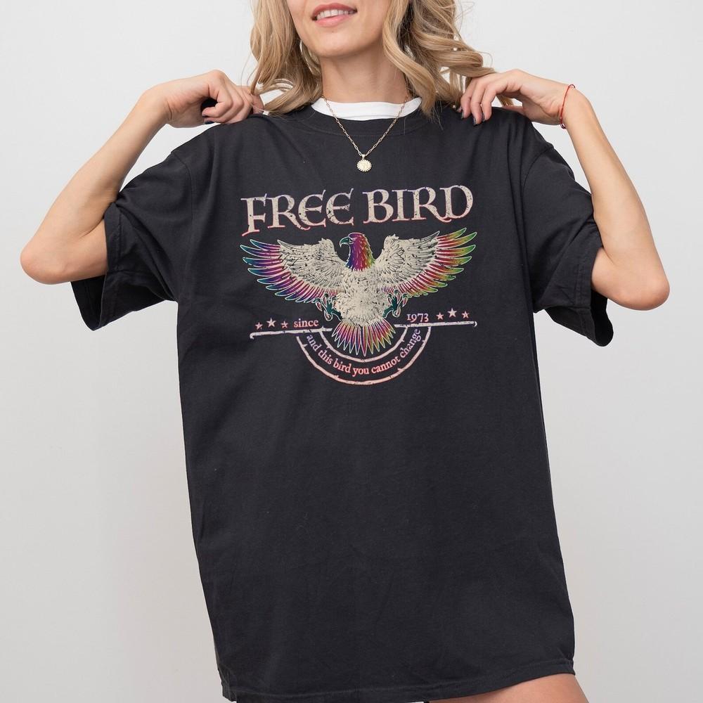 Футболка Free Bird, Футболка старой школы с изображением группы, Ретро Музыка и Рок-группа, Унисекс Футболка