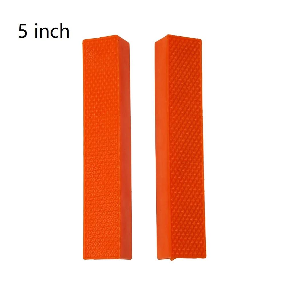 2Pcs 4/5/6 Inch Magnetic Soft Pad Jaw Plain Grooves Soft Nylon Bench Jaw Fixing Protection Pads For Metal Bench Machine Tools