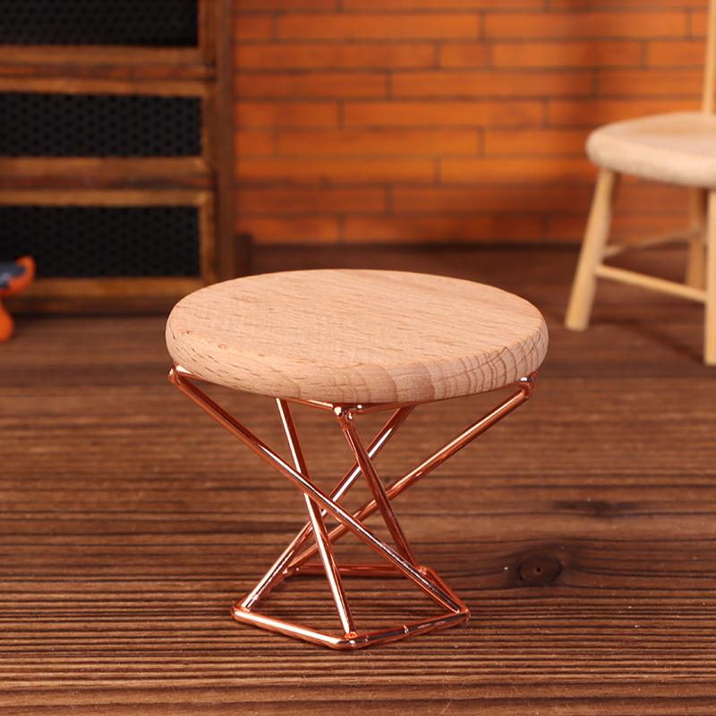 1/12 Кукольный домик Симуляция Журнальный столик Круглый Чайный столик Модель Кукольный дом Миниатюрная мебель Декор Микросцена Строительный реквизит