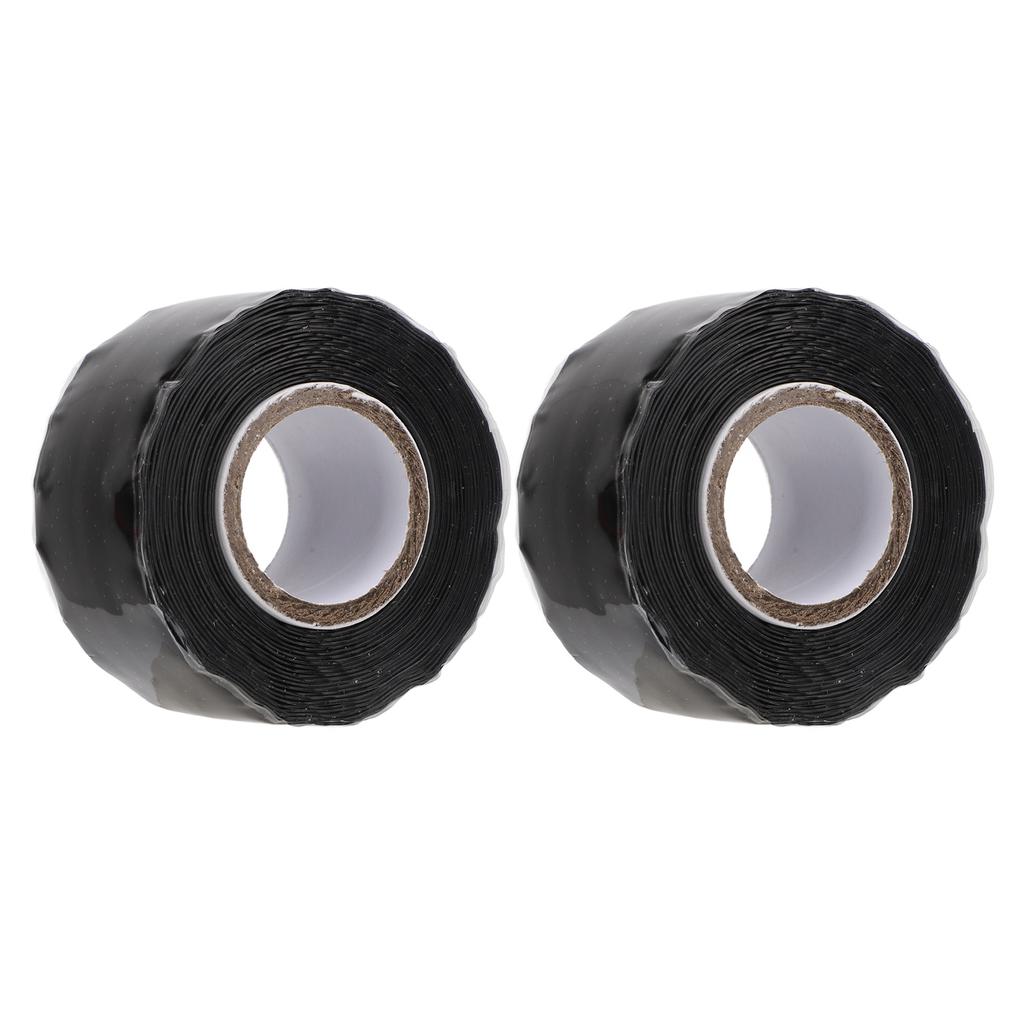 2 шт. Самоклеящаяся лента, не клейкая, 0,98 дюйма X 9,84 фута, водонепроницаемая, черная резиновая, герметичная уплотнительная лента 