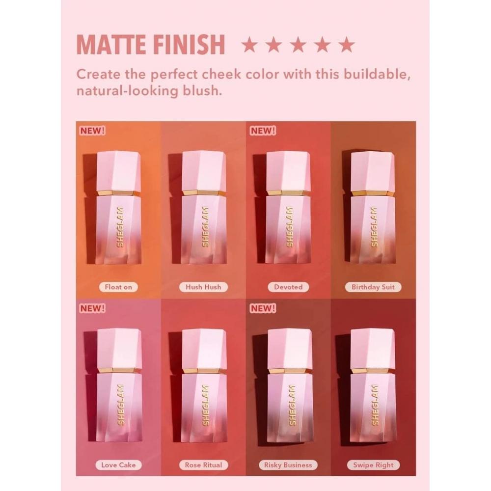 Sheglam Color Bloom Жидкие румяна Матовые Birthday Suit