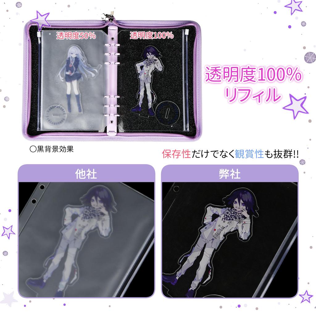 Axta Axta Storage Акриловая подставка 6 10 карманов Популярный портативный чехол, файл, папка, A5, отверстия, сменные листы, товары, (Светло-синий)