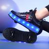 Children's Runaway Shoes Four-wheel LED Light Luminous Shoes Shrinkable Runaway Shoes Sports Student Pulley Shoes Yo