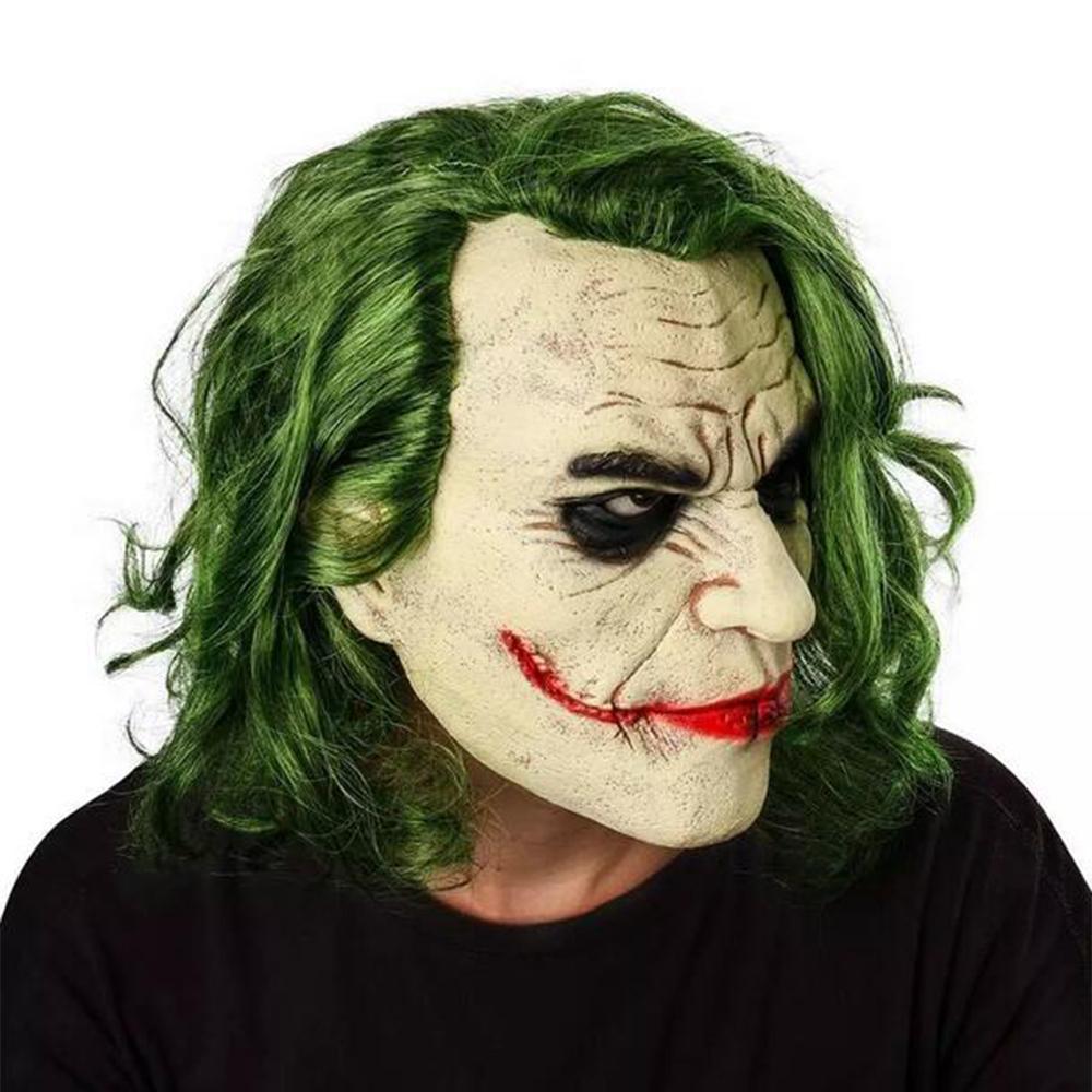 Маска Джокера Клоуна Страшные Латексные Маски на Хэллоуин для Косплея Костюм Реквизит Полная Голова