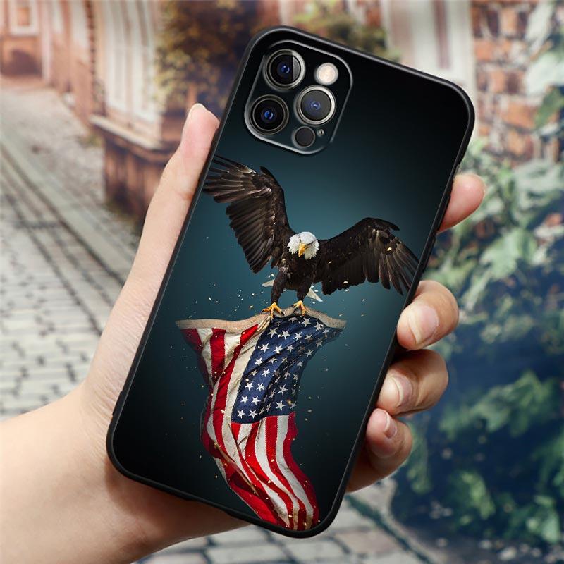 Американский флаг США Пятиконечная звезда Чехол для телефона Для Apple iPhone 16 15 14 13 12 11 Pro Max XR XS Max 7 8 Plus SE2 Задняя крышка Чехол