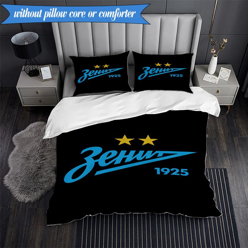 3PCS zenit st petersburg Printed Soft Bedding Set,Including 1pc Duvet Cover And 2pcs Pillowcases Perfect for Bedroom, Dormitory, Fan gift