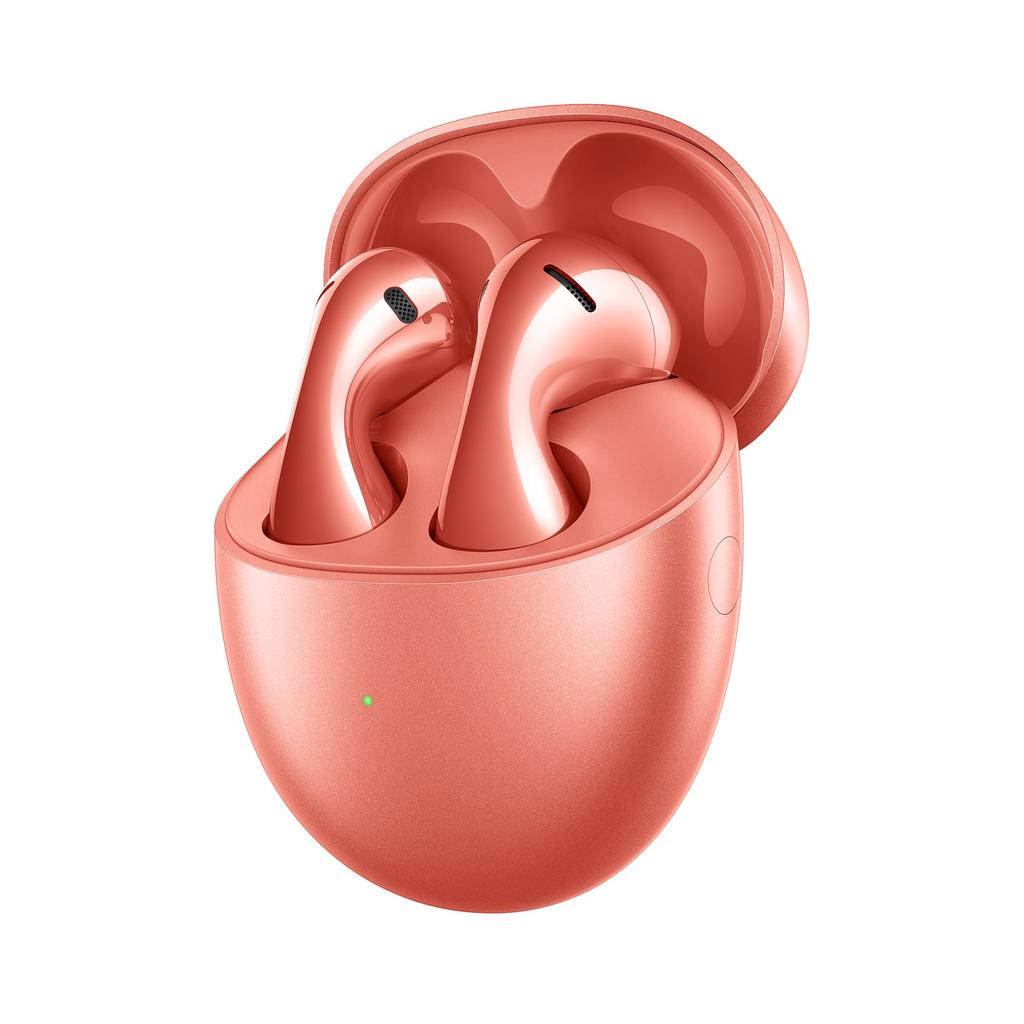 Huawei FreeBuds 5 True Wireless Bluetooth Noise Powerful Adaptive Elegant Curved IP54 Coral Orange Japanese Earbuds, Open-Ear, In-Ear, Cancelling,