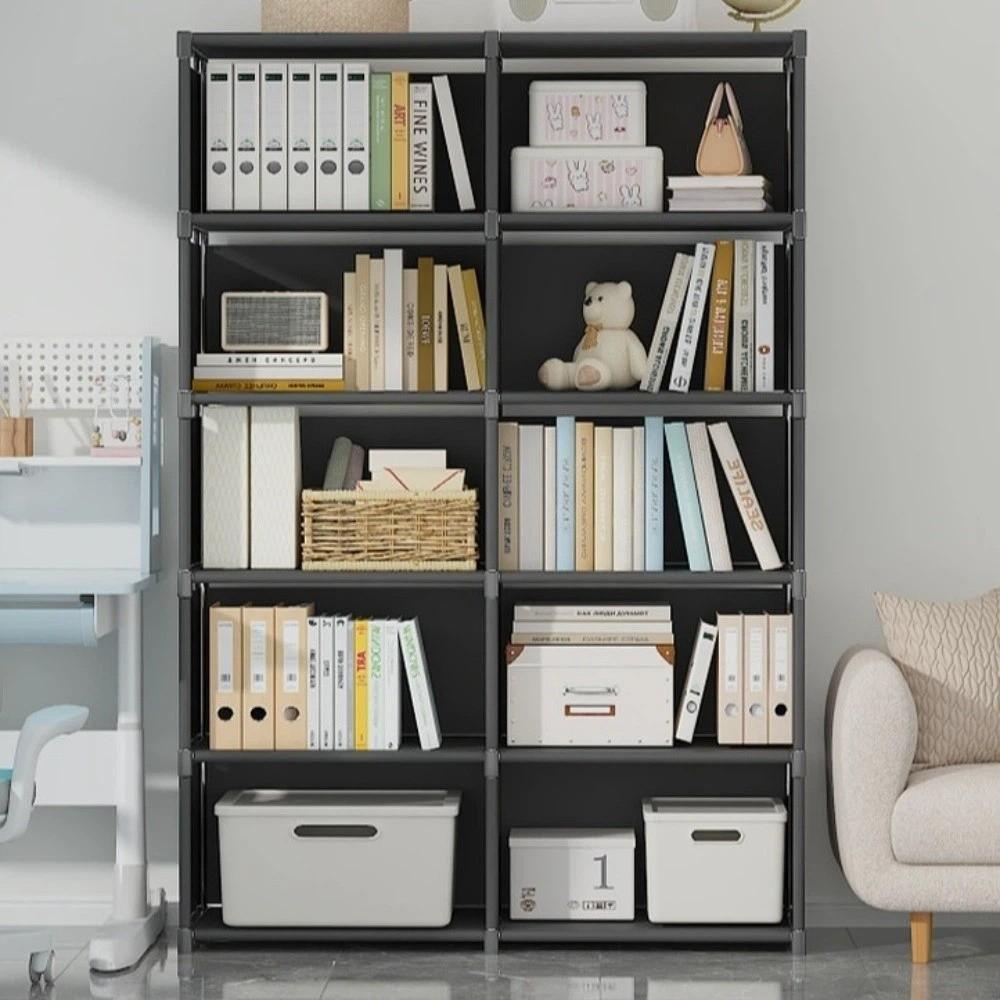 Durable Multilayer Bookshelves Cases 5/6 Tiers Cube Storage Organizer Metal Shoe Rack  Storage