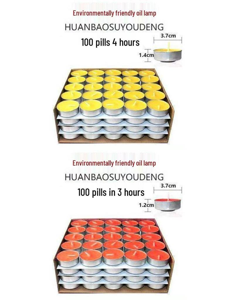 Aromatherapy Smokeless Ghee Lamps - 100 Pieces per Hour, High-Quality Household Candles