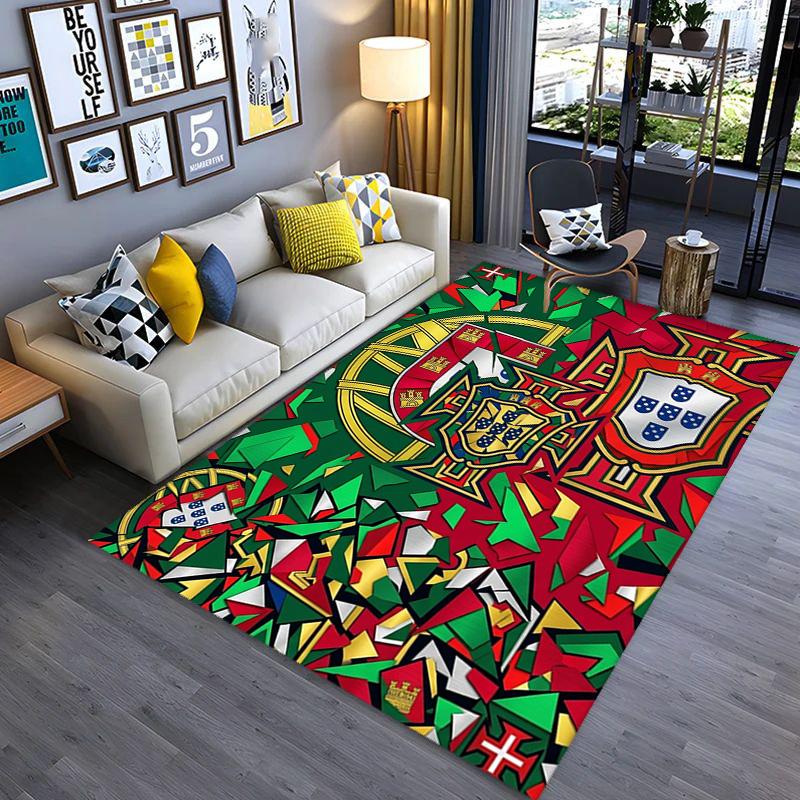 Portuguese Heritage Emblem carpet printing Living room and bedroom mats Doormat Dormitory decoration Christmas gifts
