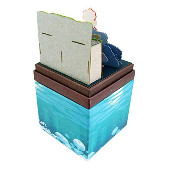 Sankei Studio Ghibli Мини Пони на скале Пони бежит по воде Рыба Бумажная модель Немасштабный MP07-39