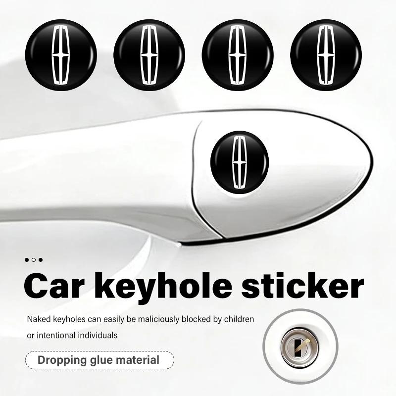14mm Car Key Stickers Remote Control Keyfob Case Emblem Decorat Accessory For Lincoln MKZ MKX Navigator Aviator Nautilus mfq1